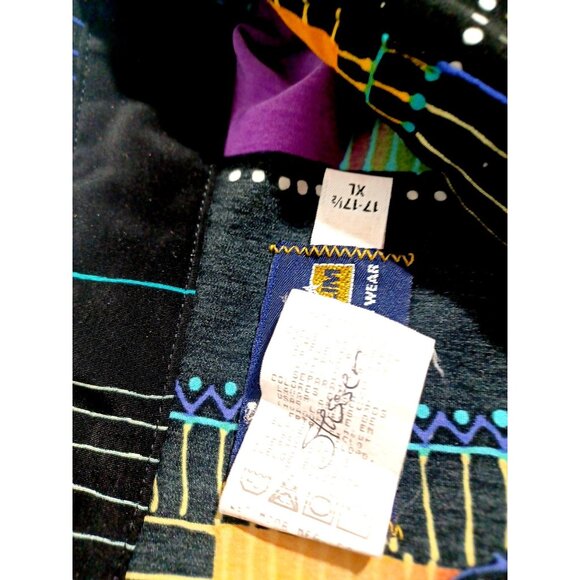 NWOT Vtg 80s Men's Panhandle Slim Colorful Western Button Down Shirt XL 17-17.5 - Picture 15 of 15